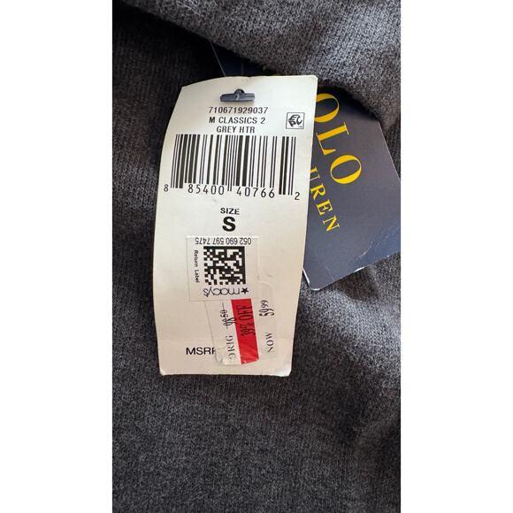 Polo Ralph Lauren Pullover Sweater 1/4 Zip Classics Mock Neck Gray Small NWT - Picture 8 of 8